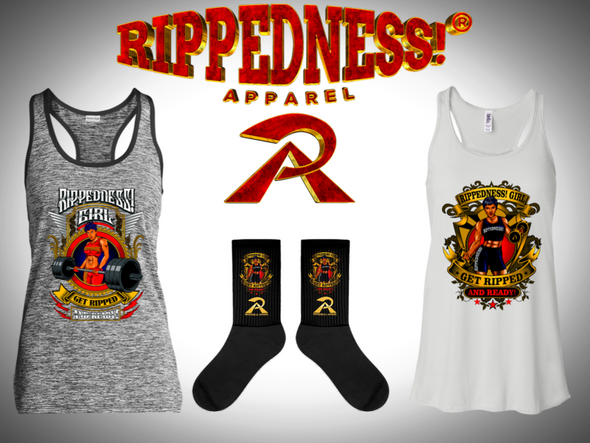 RIPPEDNESS! FITNESS GIRL TANK TOPS AND SOCKS COLLECTION