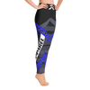 RIPPEDNESS! BLACK/BLUE/WHITE  (YOGA LEGGINGS) WITH ABSTRACT COLOR PRINT STYLE DESIGN.