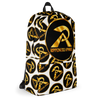 RIPPEDNESS! CUSTOM MADE TO ORDER SUPER DOPE BACKPACK (WHITE WITH BLACK & GOLD TEXT LOGOS)