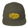 RIPPEDNESS! (Yupoong) Five Panel Front/Back Embroidery Multiple Color Caps With (Gold and White) Text Logos