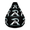 RIPPEDNESS! (Black) All-Over Print Bean Bag Chair w/filling with (Stone Gray Text Logos)