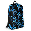 RIPPEDNESS! Custom Made to Order Super Dope Backpack (Black with Metallic Sky Blue logos)