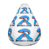 RIPPEDNESS! All-Over Print Bean Bag Chair w/filling with (Blue and Orange Red Text Logos)