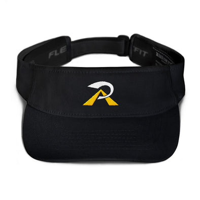 RIPPEDNESS! Flexfit Embroidered Sun Visor with (Gold and White) Text Logo.