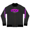 RIPPEDNESS! Next Level (Unisex) Bomber Sweat Jacket with (Purple and Green) Text Logos.