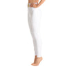 RIPPEDNESS! White (Yoga Leggings) with golden color print style.