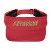 RIPPEDNESS! Flexfit Embroidered Sun Visor with (Old Gold and White) Text Logo.