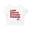RIPPEDNESS! Premium Branded Design (Short Sleeve) Women’s Motivational Crop Tee with "IT'S NEVER TOO LATE TO WORKOUT" Text Logo