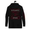 RIPPEDNESS! PREMIUM BRANDED HOODIE WITH BLACK/RED MOTIVATIONAL TEXT LOGO (( IT'S NEVER TOO LATE TO WORK OUT! ))