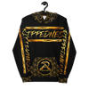 RIPPEDNESS! BLACK - PREMIUM BRANDED HOODIE WITH GOLD LOOKING VIBRANT PRINT STYLE DESIGN TEXT LOGOS