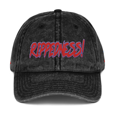 RIPPEDNESS! (OTTO) 4 Sided Embroidery Vintage Cotton Twill Caps With (Teal and red Logos)