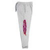 RIPPEDNESS! Jerzees Unisex joggers with (purple rose gold and gold text logo)
