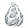 RIPPEDNESS! (White) All-Over Print Bean Bag Chair w/filling with (Blue and Gray Text Logos)
