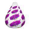RIPPEDNESS! All-Over Print Bean Bag Chair w/filling with (Purple and Neon Yellow Green Text Logos)