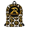 RIPPEDNESS! CUSTOM MADE TO ORDER SUPER DOPE BACKPACK (WHITE WITH BLACK & GOLD TEXT LOGOS)