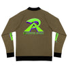 RIPPEDNESS! Next Level (Unisex) Bomber Sweat Jacket with (Neon Green and Purple) Text Logos.