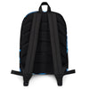 RIPPEDNESS! Custom Made to Order Super Dope Backpack (Black with Metallic Sky Blue logos)