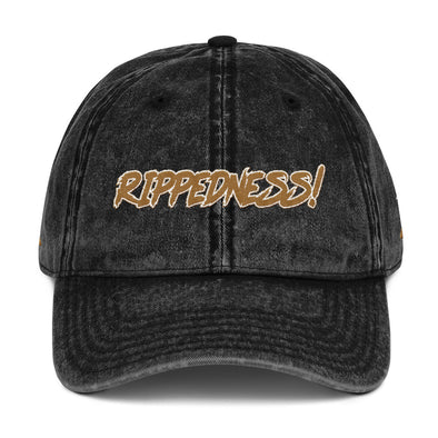 RIPPEDNESS! (OTTO) 4 Sided Embroidery Vintage Cotton Twill Caps With (Old Gold and White Logos)