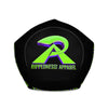 RIPPEDNESS! (Black) All-Over Print Bean Bag Chair w/filling with (Neon Yellow Green and Purple Text Logos)
