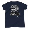 RIPPEDNESS! Boys Youth - Premium Branded Design (Short Sleeve) Motivational Text T-Shirt with "NO PAIN NO RIPPEDNESS!" Text Logo