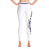 RIPPEDNESS! White (Yoga Leggings) with golden/blue color print style.
