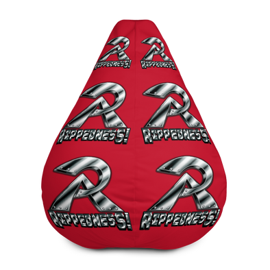 RIPPEDNESS! (Red) All-Over Print Bean Bag Chair w/filling with (Chrome Text Logos)