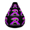 RIPPEDNESS! (Black) All-Over Print Bean Bag Chair w/ filling with (Purple and Neon Yellow Green Text Logos)