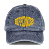 RIPPEDNESS! (OTTO) 4 Sided Embroidery Vintage Cotton Twill Caps With (White and Gold Logos)