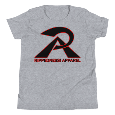 RIPPEDNESS! Boys Youth - Premium Branded Design (Short Sleeve) Motivational Text T-Shirt with "A STRONG MIND DESERVES A STRONG BODY!" Text Logo