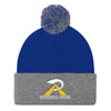 RIPPEDNESS! Embroidered Knit Beanie with (Gold and White) Text Logo.