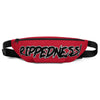RIPPEDNESS! (Red/Black & White) Fanny Pack with our Trademarked (RIPPEDNESS!) Text Logos.