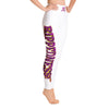 RIPPEDNESS! White (Yoga Leggings) with golden/purple color print style.
