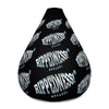RIPPEDNESS! (Black) All-Over Print Bean Bag Chair w/ filling with (Blue and Gray Text Logos)