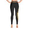 RIPPEDNESS! Black (Yoga Leggings) with golden color print style.