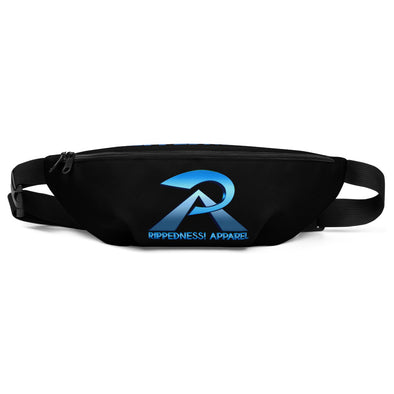 RIPPEDNESS! (Metallic Blue/Black & White) Fanny Pack with our Trademarked (RIPPEDNESS!/RA) Text Logos.