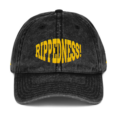 RIPPEDNESS! (OTTO) 4 Sided Embroidery Vintage Cotton Twill Caps With (White and Gold Logos)