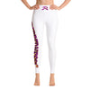 RIPPEDNESS! White (Yoga Leggings) with golden/purple color print style.