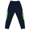 RIPPEDNESS! Jerzees Unisex joggers with (yellow green and purple text logo)