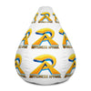 RIPPEDNESS! (White) All-Over Print Bean Bag Chair w/filling with (Gold and blue logos)