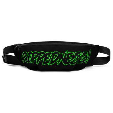RIPPEDNESS! (Neon Green/Black & White) Fanny Pack with our Trademarked (RIPPEDNESS!) Text Logos.