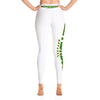 RIPPEDNESS! White (Yoga Leggings) with green/gold color print style.