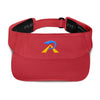 RIPPEDNESS! Flexfit Embroidered Sun Visor with (Teal and Yellow) Text Logo.