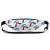 RIPPEDNESS! (Cyan Blue/Red and Black/White) Fanny Pack with our Trademarked (RIPPEDNESS!/RA) Text Logos.